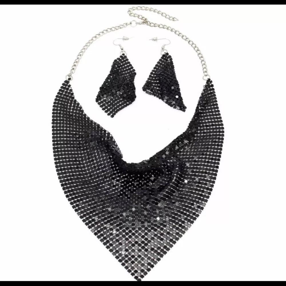 Jewelry Set Choker Necklaces Earrings Fashion